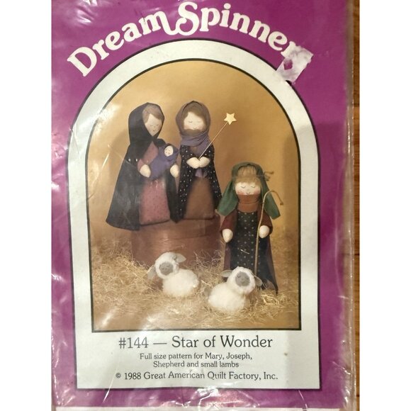 Dream Spinners 144 Sewing Pattern for Star Of Wonder Nativity Dolls 1988 Vintage - Picture 4 of 5